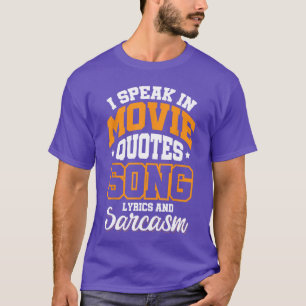 Camiseta Eu Falo Em Citações De Filmes Letras De Músicas E