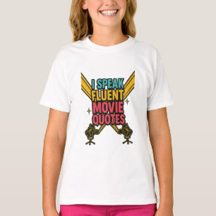 Camiseta Eu Falo Filme Fluente Citando Neon Hollywood Art