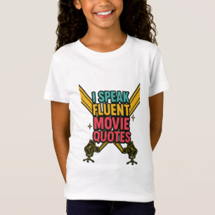 Camiseta Eu Falo Filme Fluente Citando Neon Hollywood Art
