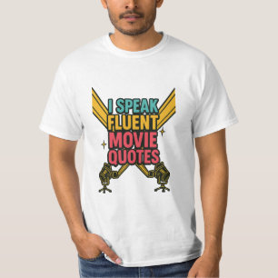 Camiseta Eu Falo Filme Fluente Citando Neon Hollywood Art