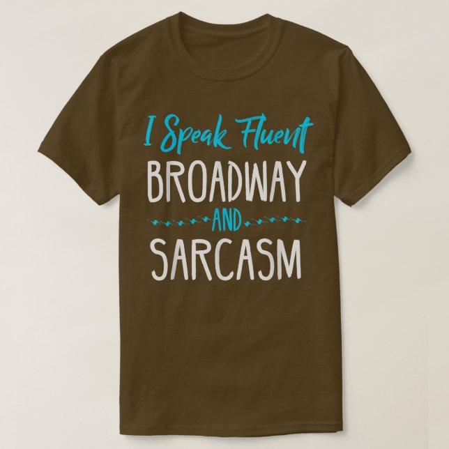 Camiseta Eu Falo Fluent Broadway E Sarcasm 2661369 (Frente do Design)