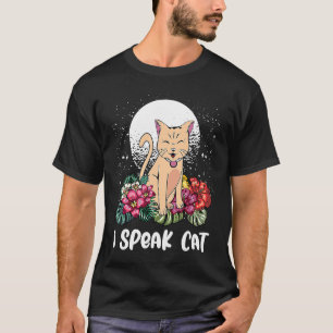 Camiseta Eu Falo Gato Mãe de Gato Humor Pai de Gato Gato