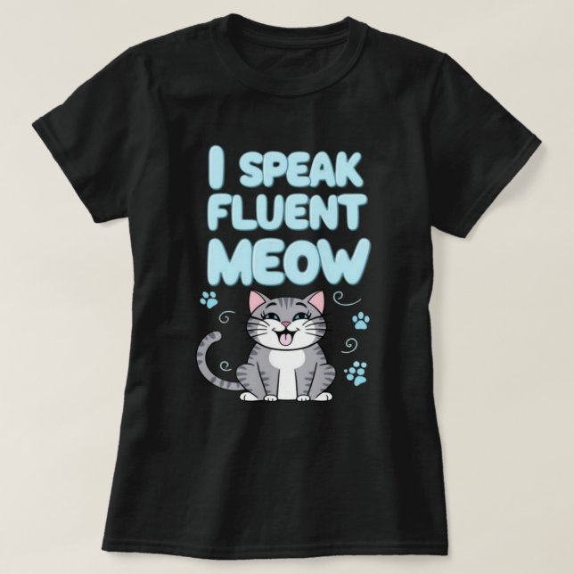 Camiseta Eu Falo "Meow Blade Womens" (Frente do Design)