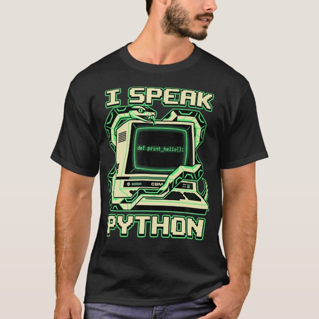 Camiseta Eu Falo Software Python (Frente)
