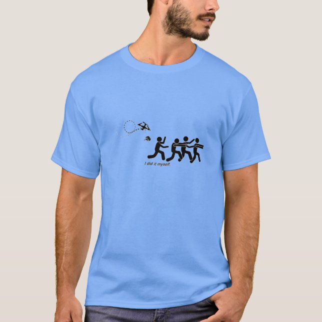 Camiseta Eu fi-lo eu mesmo (Quadcopter) (Frente)