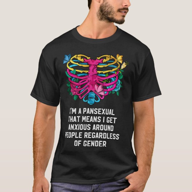 Camiseta Eu fico ansioso independentemente do sexo LGBTQ Pa (Frente)