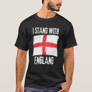 Camiseta Eu Fico Com A Bandeira Britânica Da Inglaterra