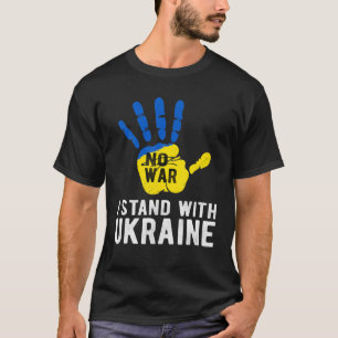 Camiseta Eu Fico Com A Bandeira Da Ucrânia Sos Suporte Ucrâ