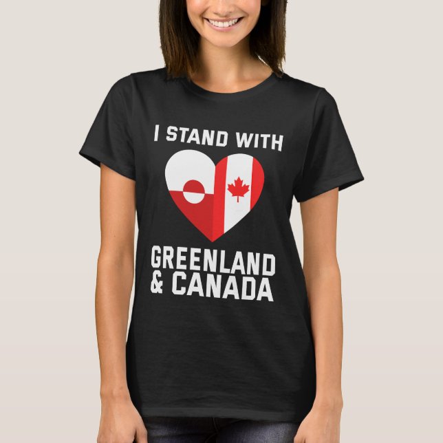 Camiseta Eu Fico Com A Groenlândia E O Canadá (Frente)