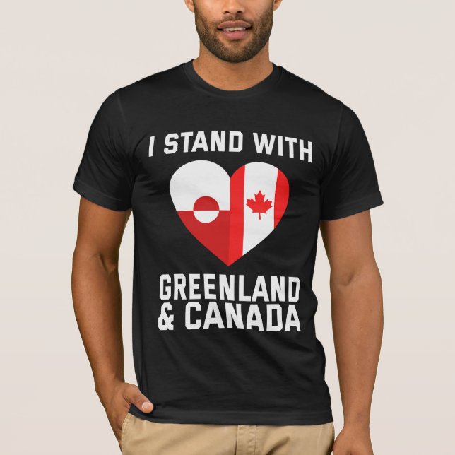 Camiseta Eu Fico Com A Groenlândia E O Canadá (Frente)
