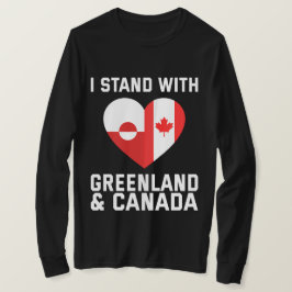 Camiseta Eu Fico Com A Groenlândia E O Canadá