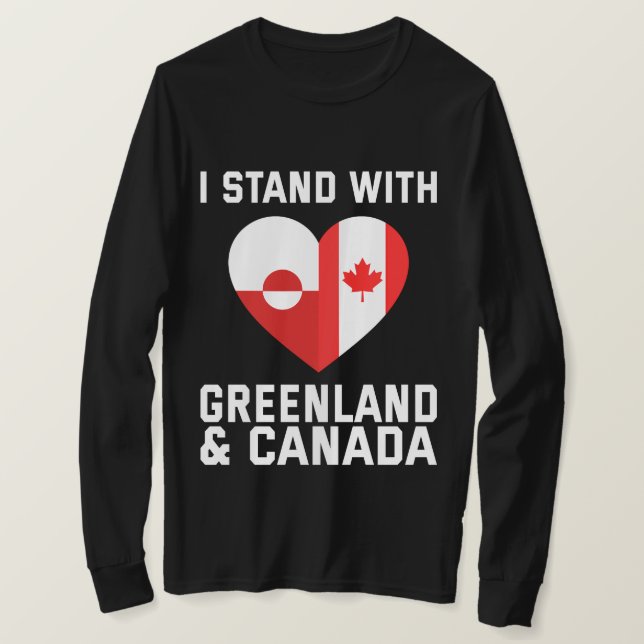 Camiseta Eu Fico Com A Groenlândia E O Canadá (Frente do Design)