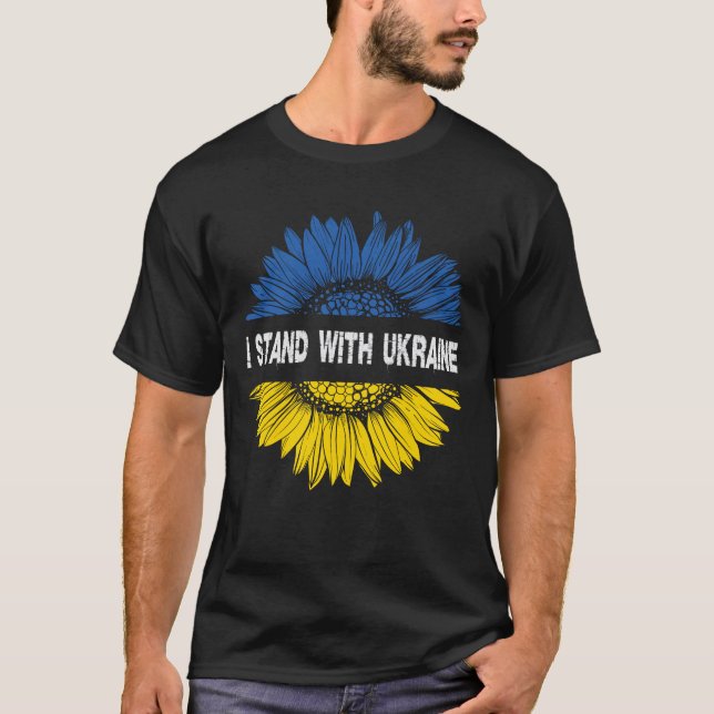 Camiseta Eu Fico Com A Ucrânia (Frente)