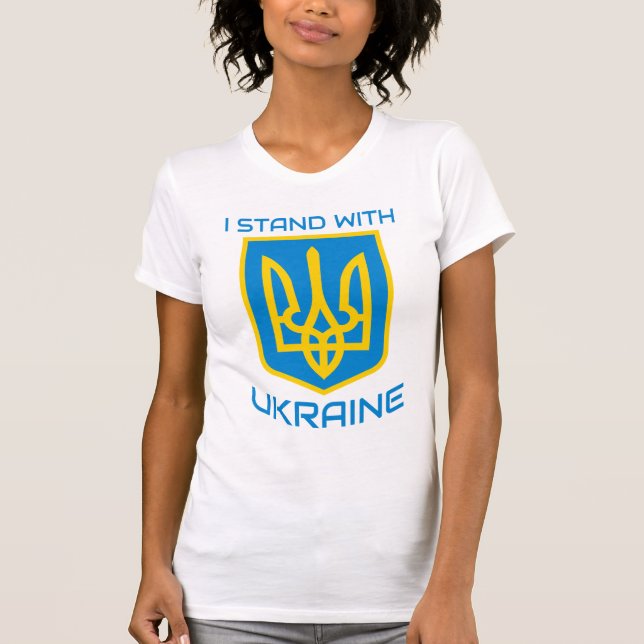Camiseta Eu Fico Com A Ucrânia (Frente)