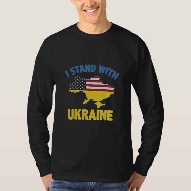 Camiseta Eu fico com a Ucrânia (Frente)