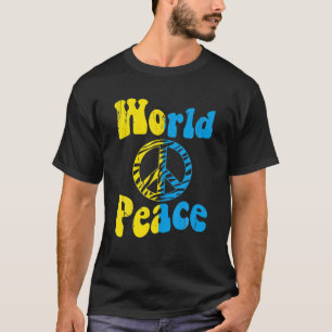 Camiseta Eu Fico Com A Ucrânia A Vintagem Da Paz Mundial