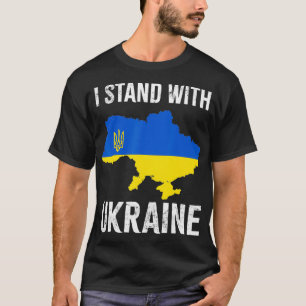 Camiseta Eu Fico Com A Ucrânia Apoiando A UCRÂNIA Da Ame Uc