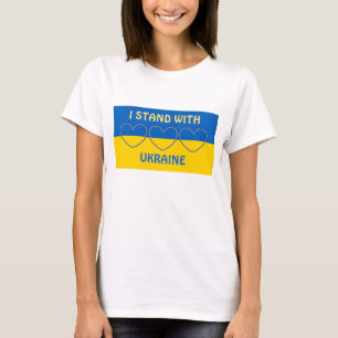 Camiseta Eu fico com a Ucrânia   Apoio