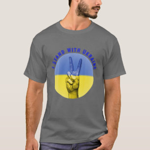 Camiseta Eu Fico Com A Ucrânia Bandeira Ucranianos Puc