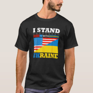 Camiseta Eu fico com a Ucrânia com o apoio da Ucrânia ame