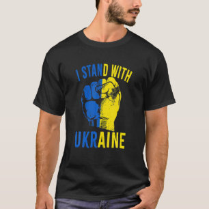 Camiseta Eu fico com a Ucrânia e apoio de energia elétric