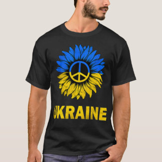 Camiseta Eu Fico Com A Ucrânia Girassol Ucrânia Apoiando Re