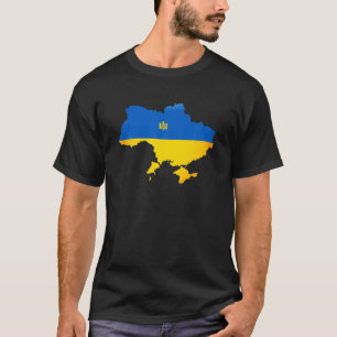 Camiseta Eu Fico Com A Ucrânia, O Mapa Da Ucrânia, A Paz