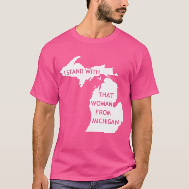 Camiseta Eu Fico Com Aquela Mulher De Michigan (Frente)