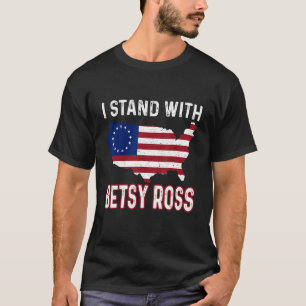 Camiseta Eu Fico Com Betsy Ross American Flag 4 De Julho