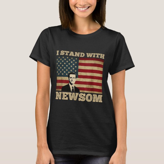 Camiseta Eu Fico Com Gavin Newsom (Frente)