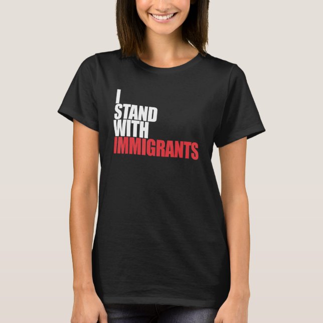 Camiseta Eu Fico Com Imigrantes Sonhando Eu Fico Com Imigra (Frente)