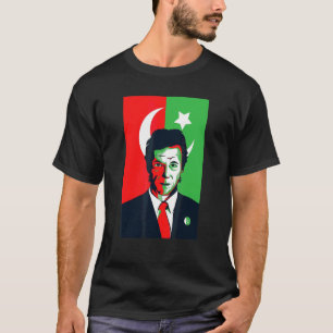 Camiseta Eu Fico Com Imran Khan Pti Apoio Khan Paquistão