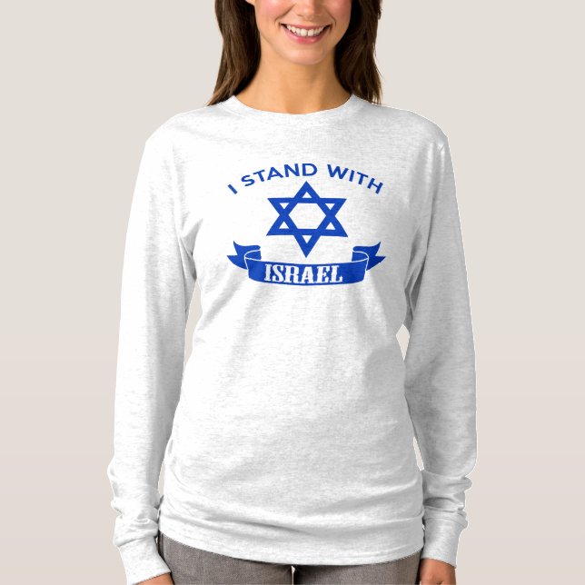 Camiseta Eu fico com Israel (Frente)