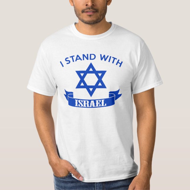 Camiseta Eu fico com Israel (Frente)