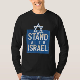 Camiseta Eu fico com Israel - Israel Orgulho Israel Bandeir