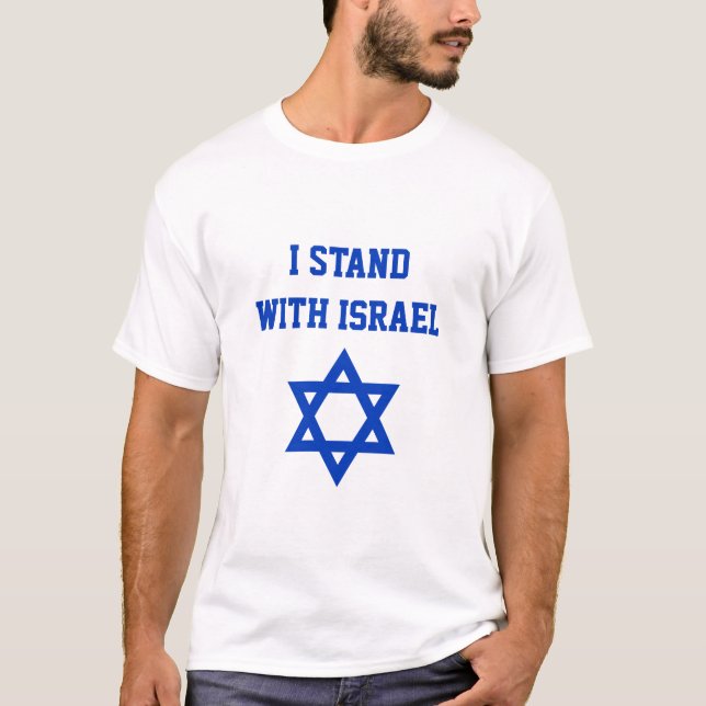 Camiseta Eu fico com Israel Star de David (Frente)