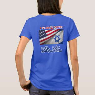 Camiseta Eu fico com Israel - t-shirt feminina