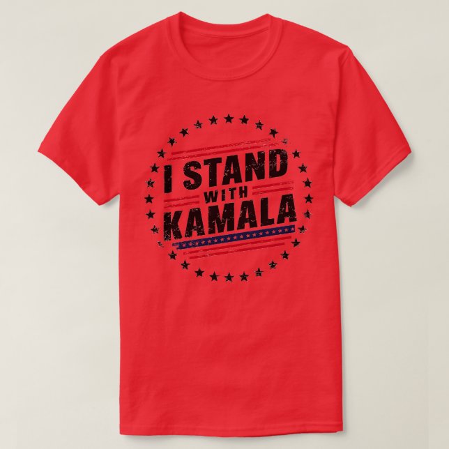 Camiseta Eu fico com Kamala 2 (Frente do Design)