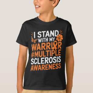 Camiseta Eu Fico Com Meu Guerreiro Esclerose Múltipla Consc