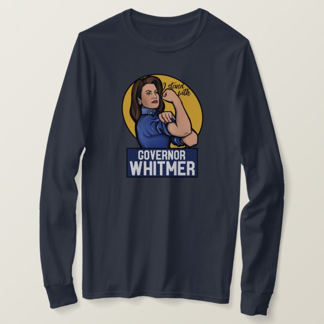 Camiseta Eu fico com o Governador Whitmer (Frente do Design)