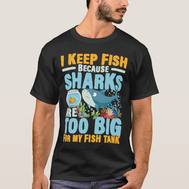 Camiseta Eu Fico Com Peixe Porque Os Tubarões São Grandes D (Frente)