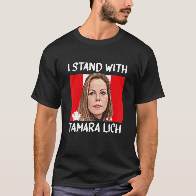 Camiseta Eu Fico Com Tamara Lich Canada Freedom Convoy 202 (Frente)