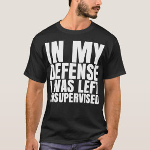 Camiseta Eu Fiquei Sem Supervisão De Texto Branco Baseball