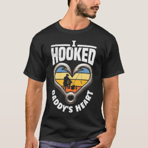 Camiseta Eu Fisguei o Coração do Papai Pescando Pai