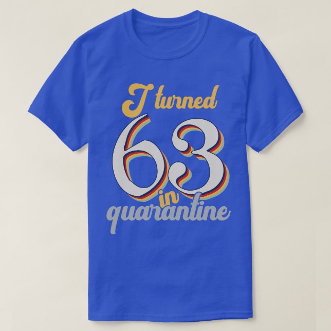 Camiseta Eu fiz 63 anos no 63º aniversário (Frente do Design)