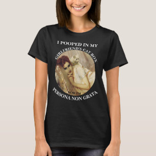 Camiseta Eu fiz cocô na caixa da gata da minha namorada