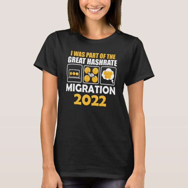 Camiseta Eu Fiz Parte Do Excelente Hashrate Migration 2022  (Frente)
