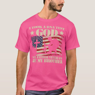 Camiseta Eu Fiz Um Teste De DNA DEUS É Meu Pai Veteranos É