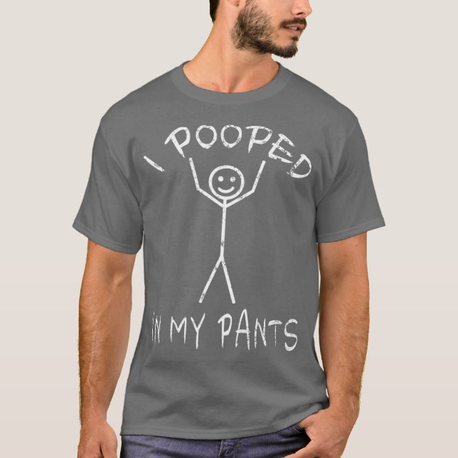 Camiseta Eu Fizi Cocô Nas Minhas Calças Piada de Cocô menin (Frente)
