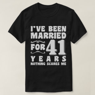 Camiseta Eu fui casado por 41 anos combinando com o Casal